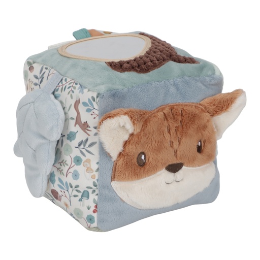 [490601] Little Dutch | Activiteitenkubus Forest Friends Textiel Blauw +0M