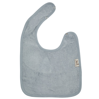 [420129] Timboo | Slabbetje Drukknopensluiting Bamboe Moon Blue 26x38cm