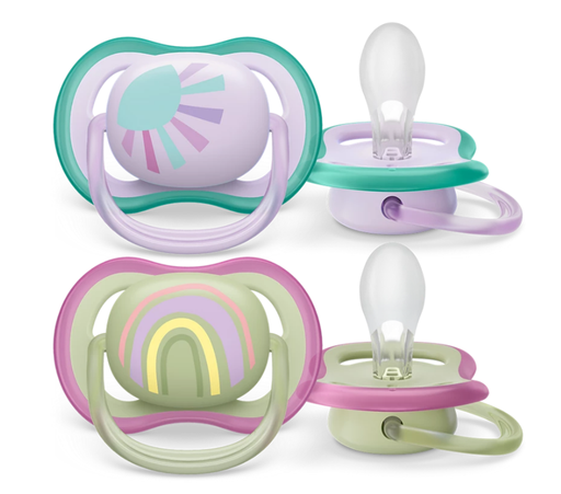 [500168] Fopspeen +0M Ultra Air Zon/Regenboog Girl