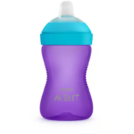 [500219] Avent | Drinkbeker met Zachte Tuit Lila/Blauw 300 ml 