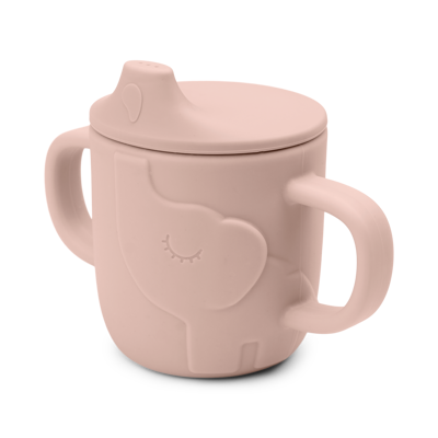 [430212] DRINKBEKER, 160 ml, Elphee, Peekaboo Spout Cup, powder, roze, siliconen, handvatten, drinktuit, 1 stuk(s), 2024