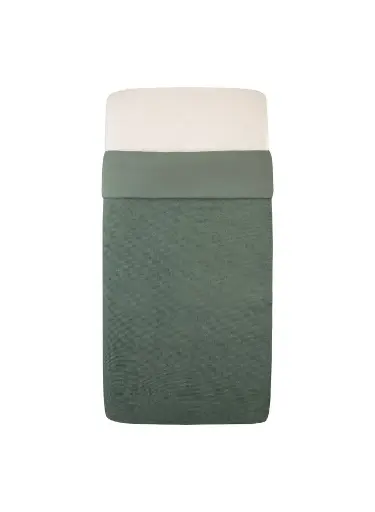 [502172] Witlof for Kids | Deken Velvet Rib Forest Green Tuck-Inn 40x80cm 