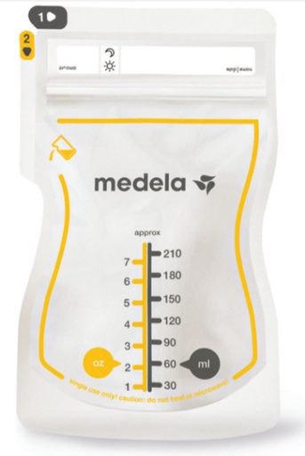 [502274] Moedermelkbewaarzakjes 180 ml, 25 zakjes per doosje NIEUW - Oud artikel 008.0403