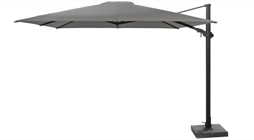 [249851] 4SO | Parasol Siesta Premium Zweefparasol Antraciet Frame Charcoal  Doek:100% Solefin  Draaibaar Kantelbaar 300x300cm