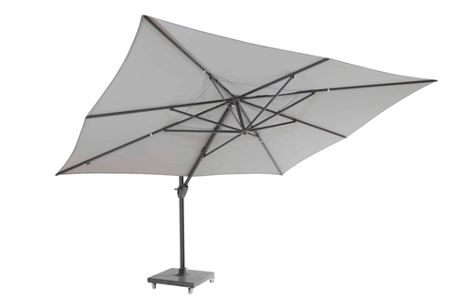[309195] 4SO | Parasol Hacienda Zweefparasol Antraciet Frame Charcoal Doek: 100% Solefin Freepole Traploos Verstelbaar 300x400cm