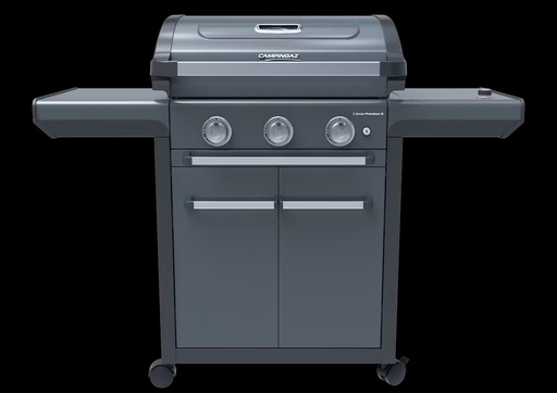 [410853] BARBECUE, 3 Series Premium S, gas, black, zilver/zwart, 124 x 60 x 121 cm, 3 branders, 2 zijtafels, 10 pers.