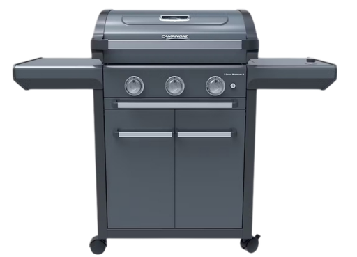 [410853] Campingaz | Barbecue 3 Series Premium S Gas Black 3 Branders 2 Zijtafels 10 pers. 124x60x121cm