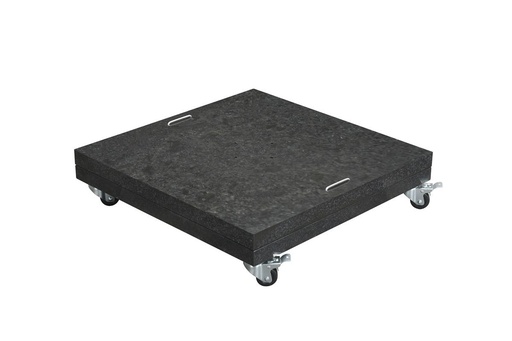 [256390] PARASOLVOET, Special Hawaii, 120 kg, nature dark grey, graniet, voor Hawaii- parasol, met 4 wielen