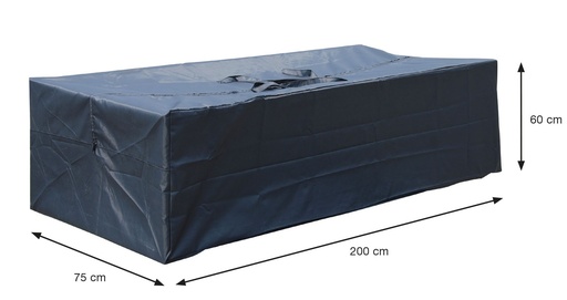 [270205] AFDEKHOES, Coverit, kussentas, voor loungekussens, 200 x 75 x 60 cm, grijs, uni, polyester, waterafstotend