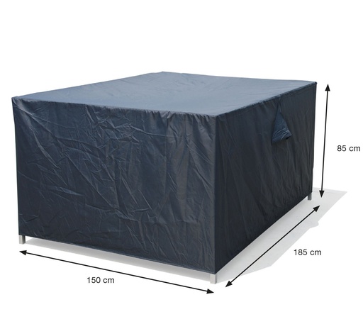 [279086] AFDEKHOES, Coverit, voor tuinset, 185 x 150 x 85 cm, grijs, uni, polyester/pvc, waterafstotend, elastieken hoeken