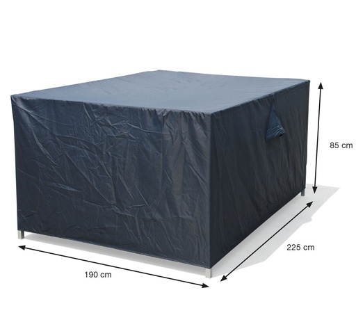 [279089] AFDEKHOES, Coverit, voor tuinset, 225 x 190 x 85 cm, grijs, uni, polyester/pvc, waterafstotend, elastieken hoeken