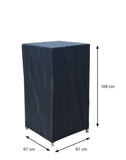 [279093] AFDEKHOES, Coverit, voor stapelstoel, 67 x 67 x 109 cm, grijs, uni, polyester/ PA, waterafstotend, elastieken hoeken
