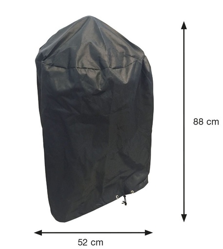 [418137] AFDEKHOES, Coverit Bol BBQ Hoes, geschikt voor barbecue, dia 52 x H 88 cm, grijs, polyester