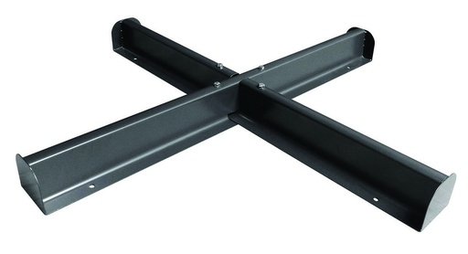 [444841] PARASOLVOET, Hawaii S Kruisvoet, metaal, carbon black, zwart/grijs