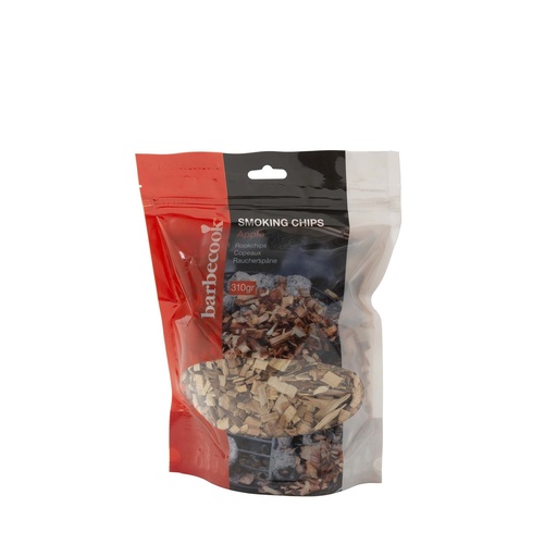 [174675] HOUTSNIPPERS, rookchips, appel, voor rookovens, gas- en houtskoolbarbecues, voor extra smaaktoets, +/- 310 gram