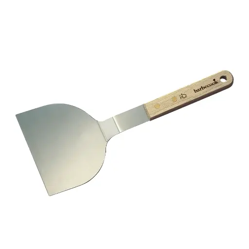 [378158] BARBECUESPATEL, hamburgerspatel, 30 cm, rvs, rubberhouten handvat, 1 stuk(s)