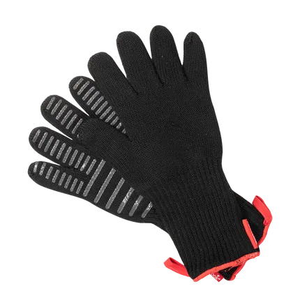 [402868] BARBECUEHANDSCHOEN, Premium Handschoen, zwart, uni, silicone, 33 cm, per paar