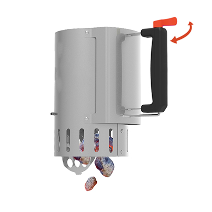 [417887] Barbecook | Houtskoolstarter RVS Met Handvat Safe-Drop Systeem Zilver 27,5x16,5cm