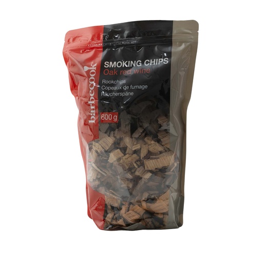 [425880] HOUTSNIPPERS, rookchips, eik/rode wijn, 600 g, rooksmaak, vr rookovens/bbq, ideaal bij rood vlees/wild/varken/vis
