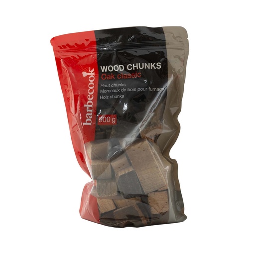 [425884] HOUTSNIPPERS, hout chunks, eik, 900 g, rooksmaak, vr rookovens/bbq, ideaal bij vlees/gevogelte/vis/groenten/kaas