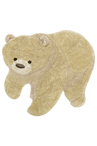 [480106] KAMERTAPIJT, bear, beer, bruin, figuur beer, katoen, wasbaar 30°, 160x160 cm 