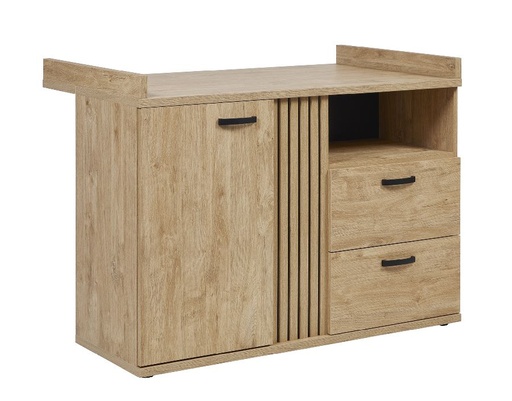 [481787] COMMODE, Camille, Golden Oak, 2 laden met verdieper, 130x89x48cm
