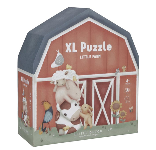 [479597] PUZZEL, vloerpuzzel XL, little farm, multikleur, karton, af 36 maanden