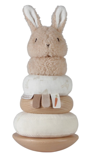 [478841] STAPELPYRAMIDE, tuimelstapelaar, baby bunny, hout|textiel, +activities, educatief speelgoed