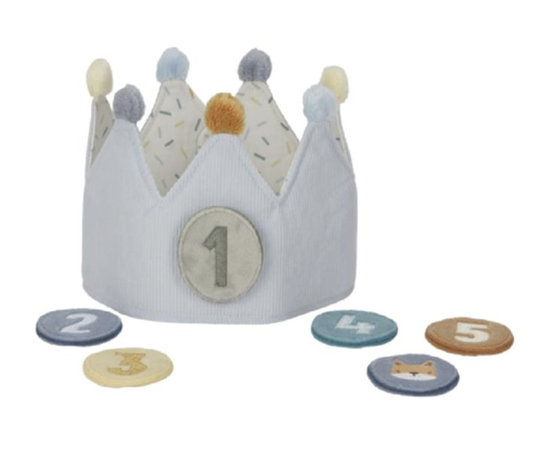 [485045] Little Dutch | Verjaardagskroon met Cijfers van 1 t/m 5 Blauw 