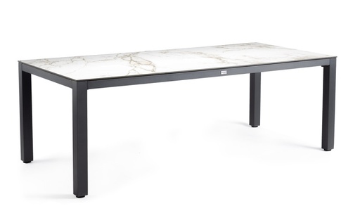 [445312] TAFEL, Briga, eettafel, 240 x 100 x 74 cm, entzo/charcoal, marmerpatroon