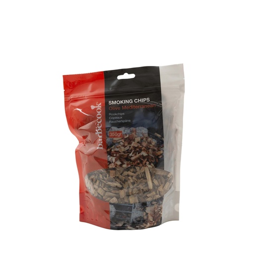 [380660] HOUTSNIPPERS, rookchips, olijf, voor rookovens, gas- en houtskoolbarbecues, voor extra smaaktoets, +/- 350 gram