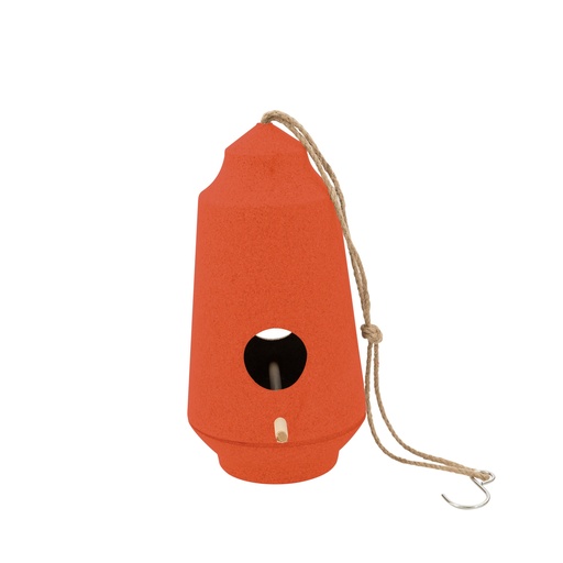 [444515] Point-Virgule | Vogelhuisje Bamboevezel Hanglus Oranje 15x28cm 