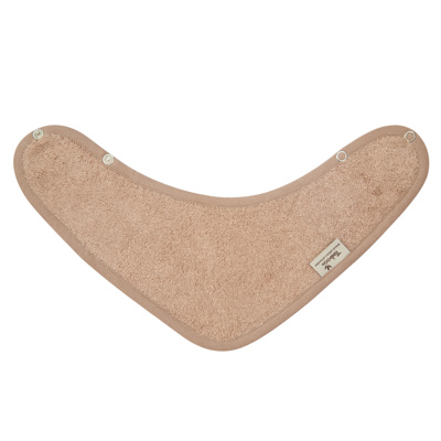 [451099] SPUUGDOEKJE, Timboo, Bandana, savannah sand, bruin, uni, drukknopensluiting, 36x22cm, bamboe, 1 stuk