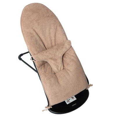 [451112] Timboo | INLEGKUSSEN, savannah sand, bruin, vr relax Babybjorn Balance soft/ Bliss, 40x76cm, met gordelopeningen