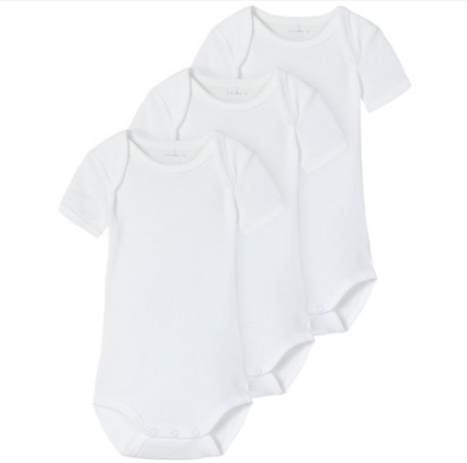 [510111] NBNBODY 3P SS SOLID WHITE 4 NOOS Size 68