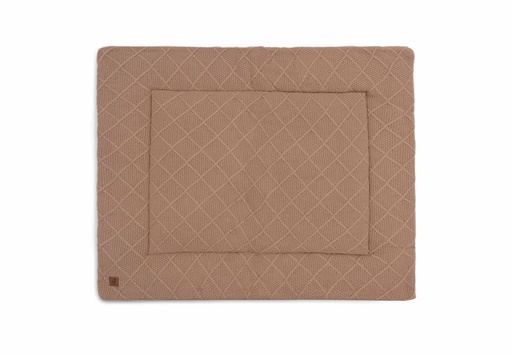 [510683] Playpen Mat 75x95cm Check Knit Biscuit