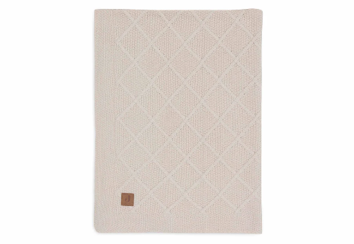 [510823] Jollein | Deken Check Knit Oatmeal Ecru 100x150cm