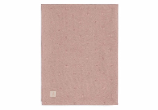 [510831] Jollein | Deken Cosy Knit Wild Rose Tricot/Velvet Roze 100x150cm