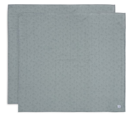 [510864] Swaddle Muslin 115x115cm Miffy Silhouettes Sea Green (2p)