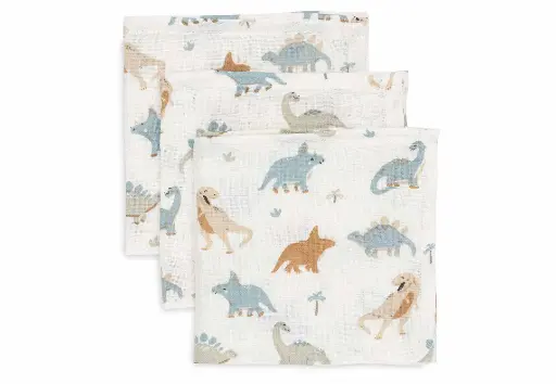 [510880] Mouth Cloth Muslin 31x31cm Roarsome (3pack)