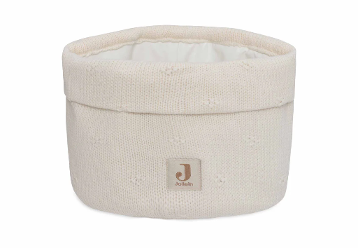 [510888] Jollein | Verzorgingsmand Cosy Knit Ivory Ecru 14x18x18cm