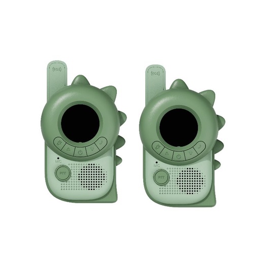 [486054] MULTIMEDIA, walkie talki, zoo dino, groen, kunststof|siliconen, 5,75x13,15 cm, af 36M