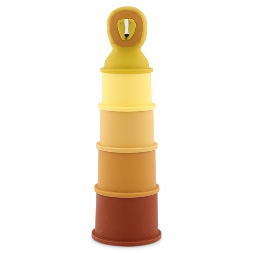 [485513] BADSPEELGOED, potjes, stapelbaar, Lion|Fox|Elephant, Natural Rubber, vanaf 6 M, per 5