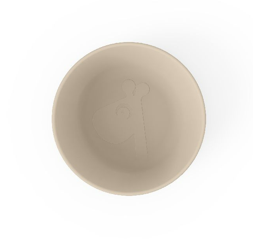 [456665] KOM, Kiddish Bowl, Raffi, sand, uni, PP, afdruk van Raffi de giraf op de bodem van de kom, 1 stuk(s), 2024