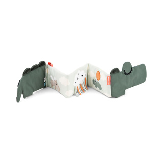 [456705] Done by Deer | Speelgoed Park Croco Fold-Out Soft Book  Groen