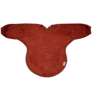 [463808] SLABBETJE, Timboo rosewood, rood/roze, uni, drukknopensluiting, bamboe, 36x34cm, met mouwen, 1 stuk(s), 2023