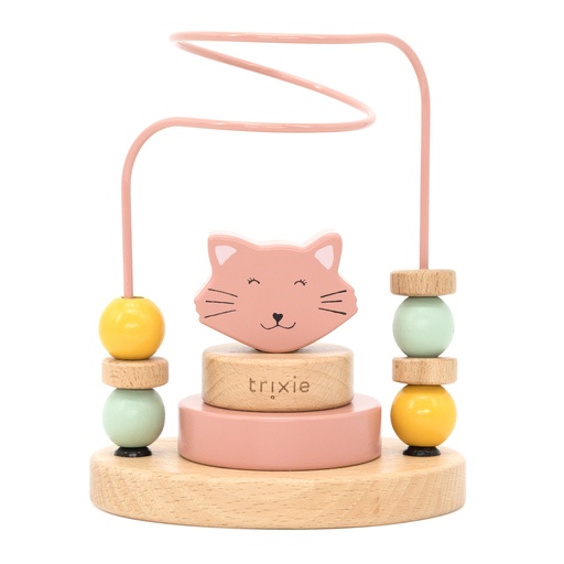 [485478] Trixie | Kralenframe Mrs. Cat Hout Roze 11x8x15cm