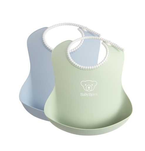 [413402] SLABBETJE, pastel groen | pastel blauw, per 2  