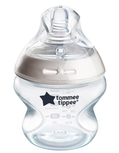 [110170] BREEDHALSFLES, PP,150 ml, siliconen speen, 1 gaatje, 0m+, per 1 stuk