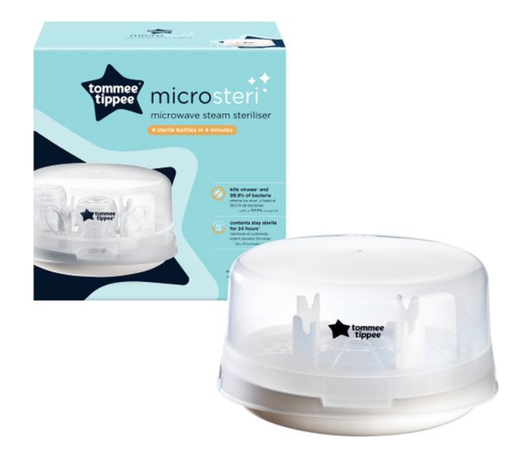 [287638] MICROGOLFSTERILISATOR, incl. fopspeen, tang, vr 4 breedhalsfl of 4 XL breedhalsflessen 